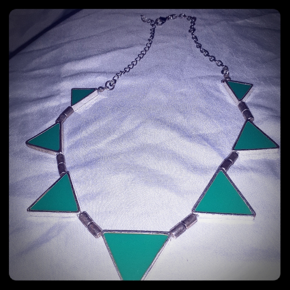 Modern silver necklace